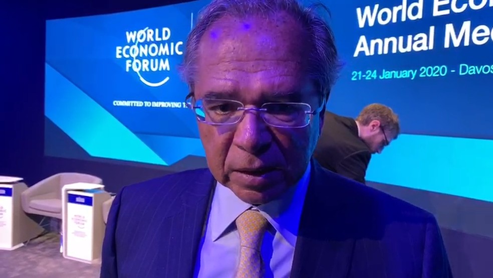 Davos 2020: \'O grande inimigo do meio ambiente é a pobreza\', diz Guedes